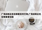 广发纳斯达克在哪看实时行情,广发纳斯达克在哪里看估值